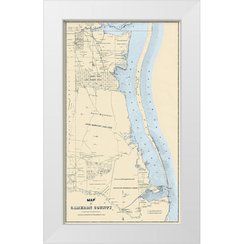 Cameron Texas Landowner - Langermann 1880 White Modern Wood Framed Art Print by Langermann