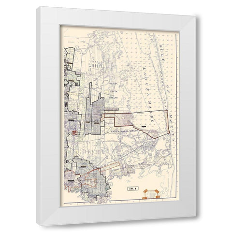 Cameron Texas Part Two - Beard 1956 White Modern Wood Framed Art Print by Beard