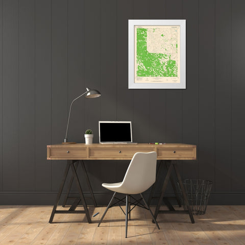 Collins Creek SW Texas Quad - USGS 1965 White Modern Wood Framed Art Print by USGS