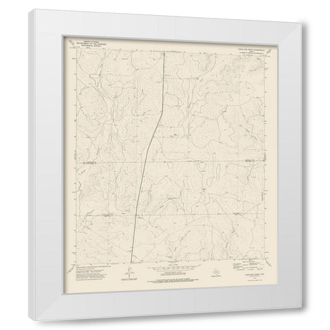 Coon Dive Draw Texas Quad - USGS 1973 White Modern Wood Framed Art Print by USGS