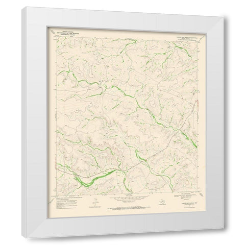 Circle Dot Ranch Texas Quad - USGS 1969 White Modern Wood Framed Art Print by USGS