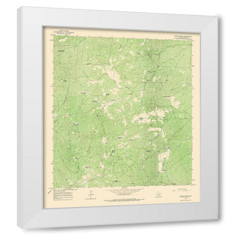 Cibolo Ranch Texas Quad - USGS 1965 White Modern Wood Framed Art Print by USGS