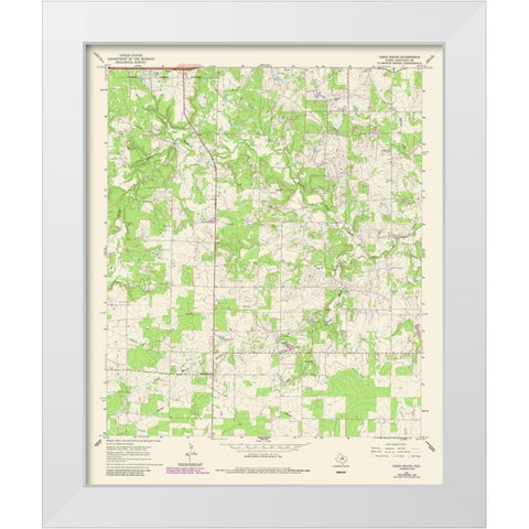 Cisco South Texas Quad - USGS 1987 White Modern Wood Framed Art Print by USGS