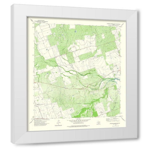 Carrizo Springs NW Texas Quad - USGS 1972 White Modern Wood Framed Art Print by USGS