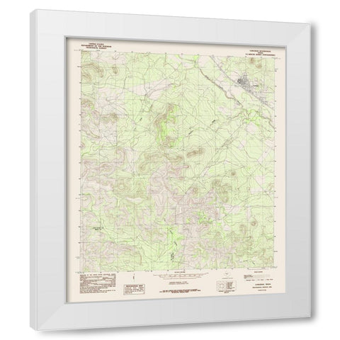 Carlsbad Texas Quad - USGS 1984 White Modern Wood Framed Art Print by USGS