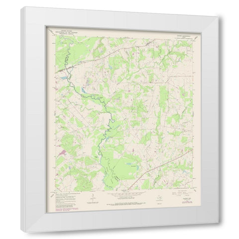 Canary Texas Quad - USGS 1965 White Modern Wood Framed Art Print by USGS