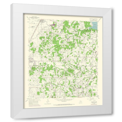 Colleyville Texas Quad - USGS 1959 White Modern Wood Framed Art Print by USGS