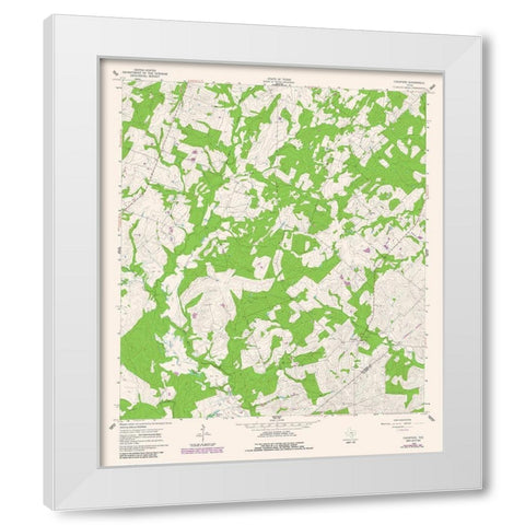 Cheapside Texas Quad - USGS 1987 White Modern Wood Framed Art Print by USGS