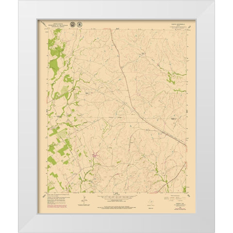 Chapin Texas Quad - USGS 1979 White Modern Wood Framed Art Print by USGS
