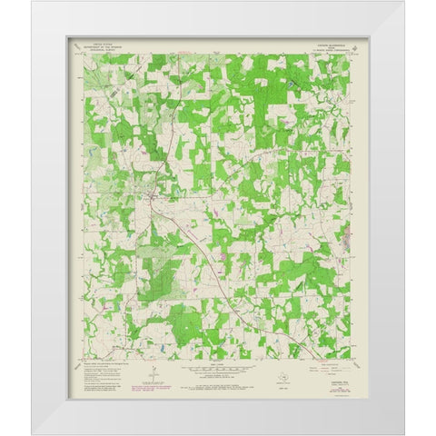 Cistern Texas Quad - USGS 1981 White Modern Wood Framed Art Print by USGS