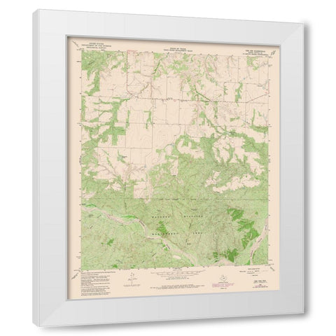 Cee Vee Texas Quad - USGS 1981 White Modern Wood Framed Art Print by USGS