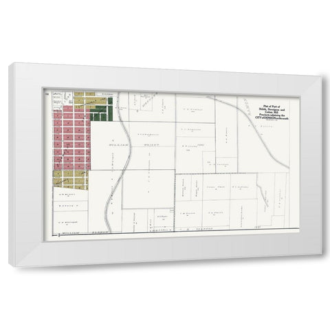Denison, Shiloh, Devoignes, Cotton Mill Texas White Modern Wood Framed Art Print by Jackson