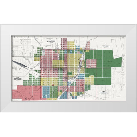 Denison Texas Landowner - Jackson 1908 White Modern Wood Framed Art Print by Jackson