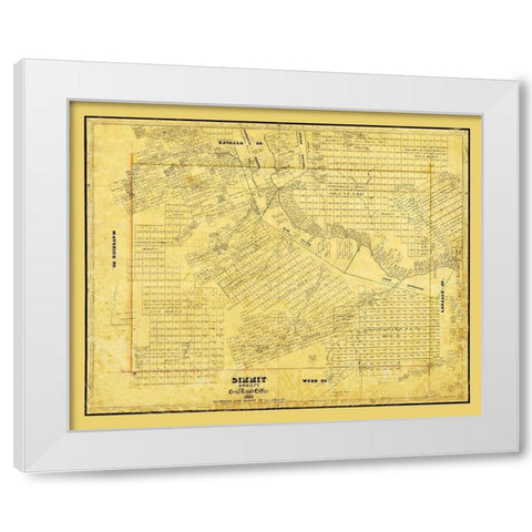 Dimmit County Texas - Arlitt 1876 White Modern Wood Framed Art Print by Arlitt