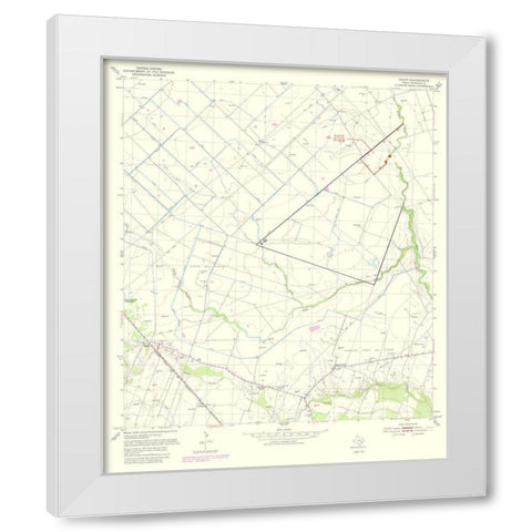 Egypt Texas Quad - USGS 1981 White Modern Wood Framed Art Print by USGS
