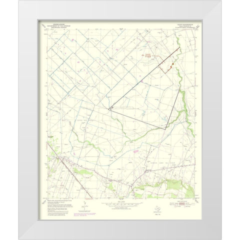 Egypt Texas Quad - USGS 1981 White Modern Wood Framed Art Print by USGS