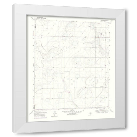 Fairview Texas Quad - USGS 1975 White Modern Wood Framed Art Print by USGS