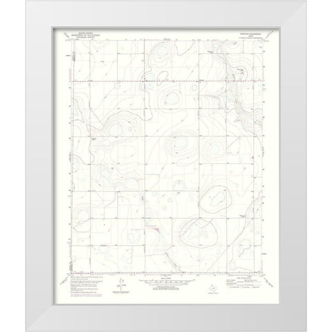 Fairview Texas Quad - USGS 1975 White Modern Wood Framed Art Print by USGS