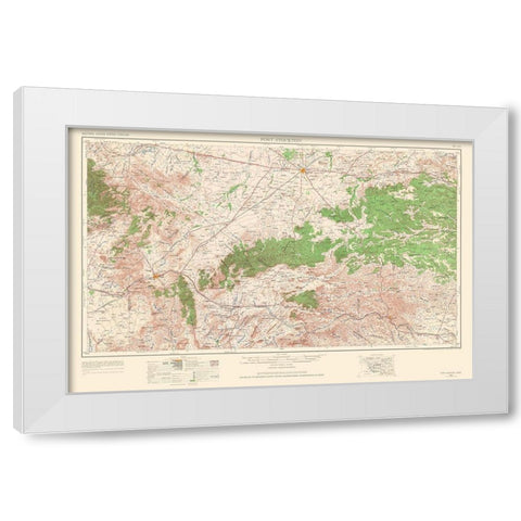 Fort Stockton Texas Quad - USGS 1964 White Modern Wood Framed Art Print by USGS