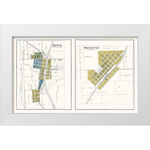 Howe, Dorchester Texas Landowner - Jackson 1908 White Modern Wood Framed Art Print by Jackson