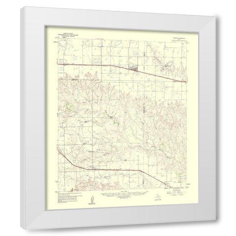 Groom Texas Quad - USGS 1961 White Modern Wood Framed Art Print by USGS