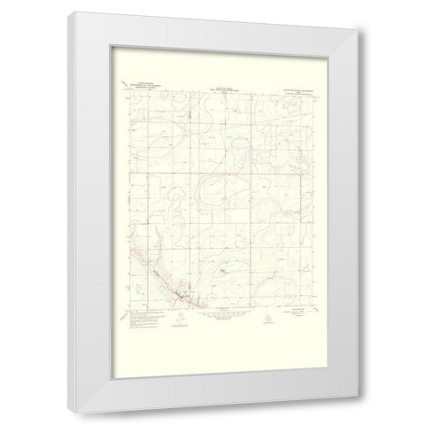 Grandview School Texas Quad - USGS 1967 White Modern Wood Framed Art Print by USGS