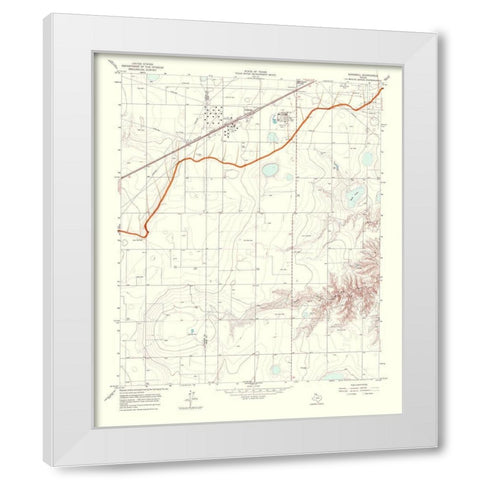 Kingsmill Texas Quad - USGS 1967 White Modern Wood Framed Art Print by USGS