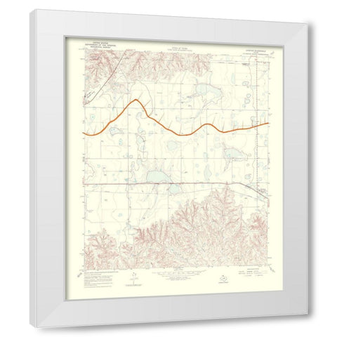 Laketon Texas Quad - USGS 1970 White Modern Wood Framed Art Print by USGS