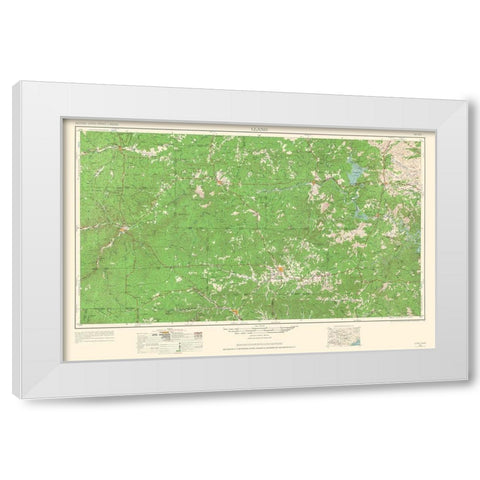 Llano Texas Quad - USGS 1964 White Modern Wood Framed Art Print by USGS