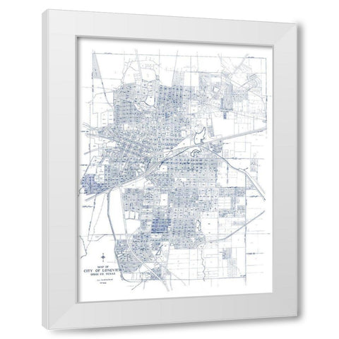 Longview Texas - 1949 White Modern Wood Framed Art Print by Unknown