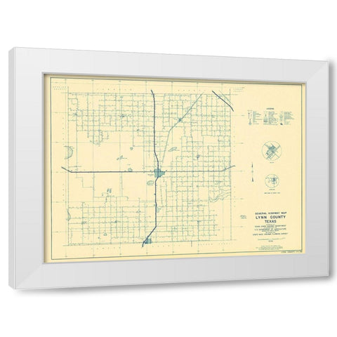 Lynn Texas Highway - Highway Dept 1936 White Modern Wood Framed Art Print by Highway Dept