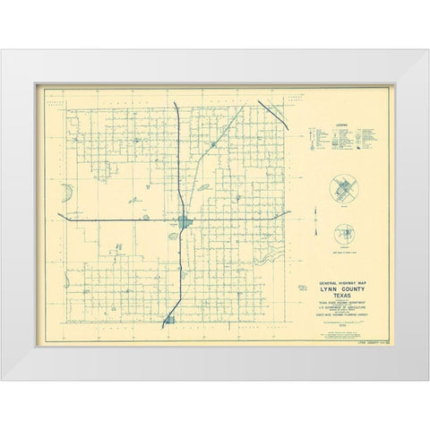 Lynn Texas Highway - Highway Dept 1936 White Modern Wood Framed Art Print by Highway Dept