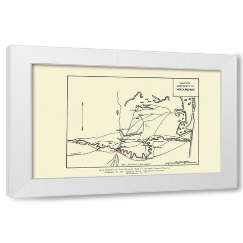 Country Northeast of Matamoros - Church News 1892 White Modern Wood Framed Art Print by Church News