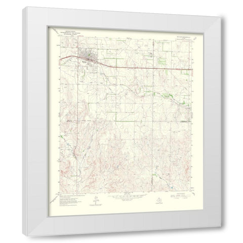 Mcclean Texas Quad - USGS 1967 White Modern Wood Framed Art Print by USGS