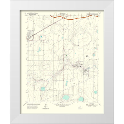 Panhandle East Texas Quad - USGS 1967 White Modern Wood Framed Art Print by USGS