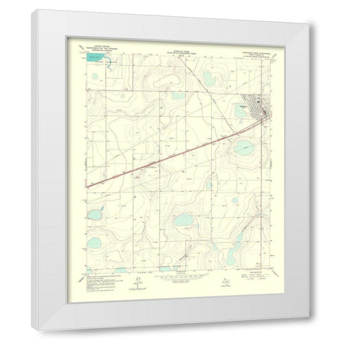 Panhandle West Texas Quad - USGS 1967 White Modern Wood Framed Art Print by USGS