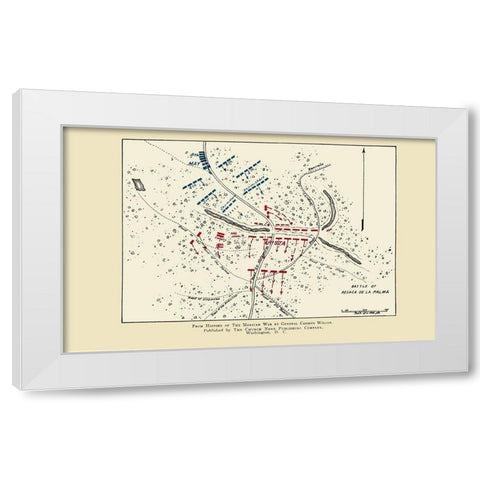 Resaca De La Palma Battle 1892 White Modern Wood Framed Art Print by Church News Publishing