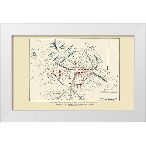 Resaca De La Palma Battle 1892 White Modern Wood Framed Art Print by Church News Publishing