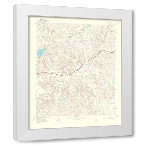 Rockledge Texas Quad - USGS 1967 White Modern Wood Framed Art Print by USGS