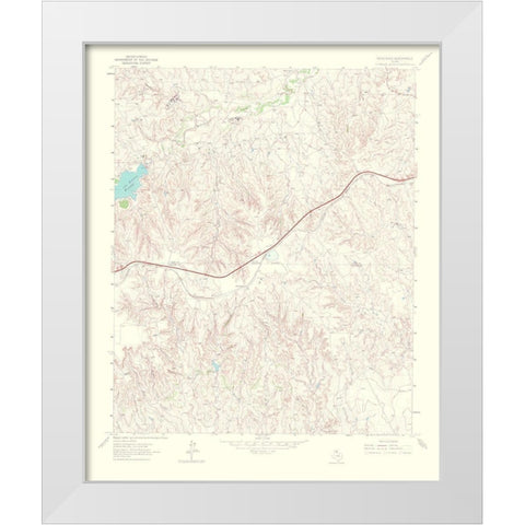 Rockledge Texas Quad - USGS 1967 White Modern Wood Framed Art Print by USGS