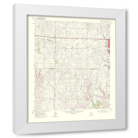 Shamrock West Texas Quad - USGS 1967 White Modern Wood Framed Art Print by USGS