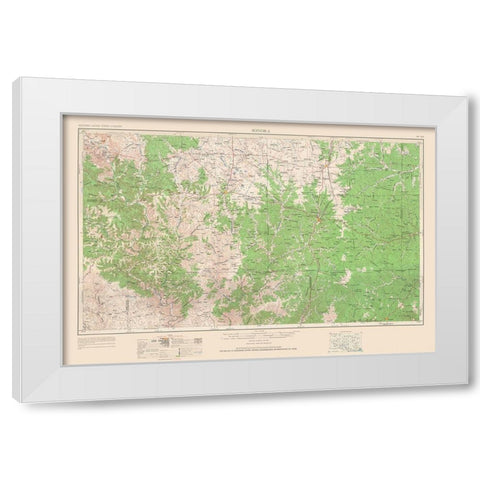 Sonora Texas Quad - USGS 1954 White Modern Wood Framed Art Print by USGS