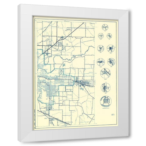 Tarrant Texas - 1936 White Modern Wood Framed Art Print by Unknown