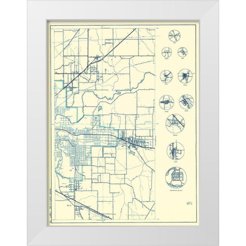 Tarrant Texas - 1936 White Modern Wood Framed Art Print by Unknown