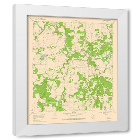 Thrifty Texas Quad - USGS 1969 White Modern Wood Framed Art Print by USGS