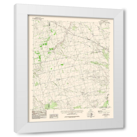 Tolbert Texas Quad - USGS 198 White Modern Wood Framed Art Print by USGS