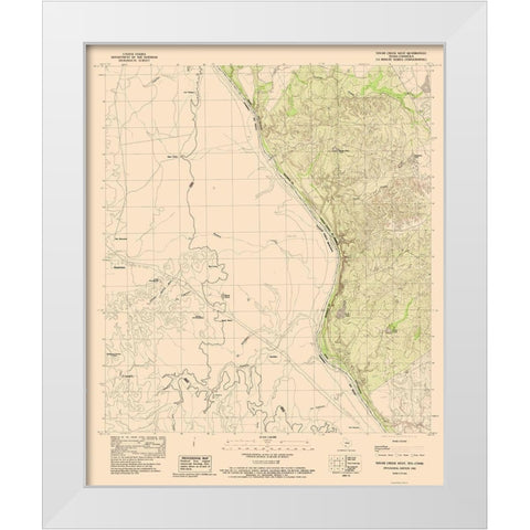 West Tovar Creek Texas Quad - USGS 1983 White Modern Wood Framed Art Print by USGS