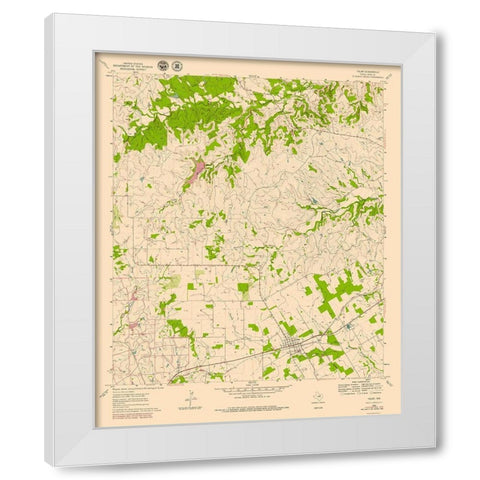 Tolar Texas Quad - USGS 1979 White Modern Wood Framed Art Print by USGS
