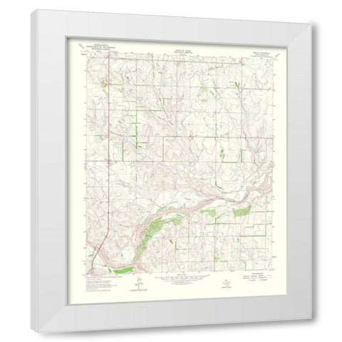 Twitty Texas Quad - USGS 1965 White Modern Wood Framed Art Print by USGS