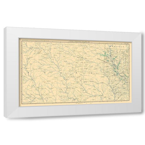 North East Texas - Bien 1895 White Modern Wood Framed Art Print by Bien
